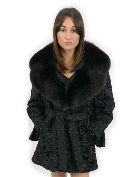 cappotto con pelliccia nero